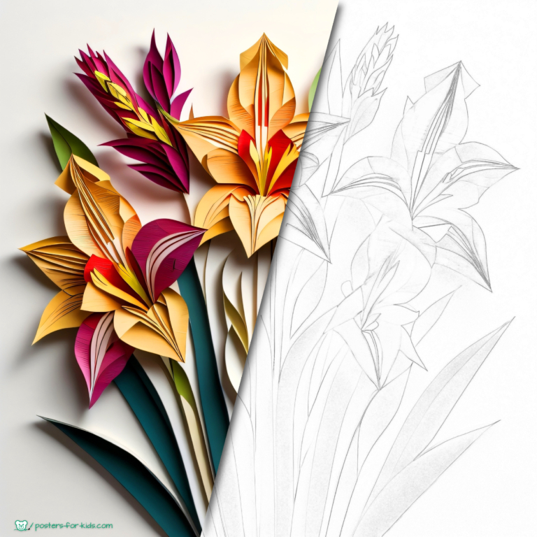 Gladioli – Papercut Style