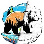 Animal Alphabet by Shubol3D - Bear - free coloring page