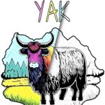 Animal Alphabet by Shubol3D - Yak - free coloring page