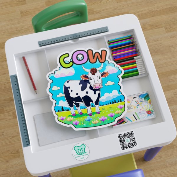 C for Cow Sticker