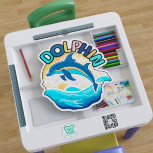 D for Dolphin Sticker