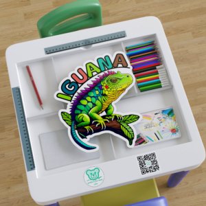 I for Iguana Sticker