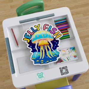 J for Jellyfish Sticker