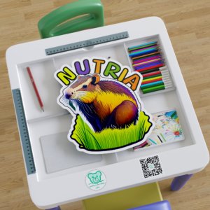 N for Nutria Sticker