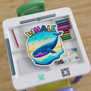 W for Whale Sticker