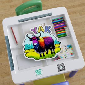 Y for Yak Sticker