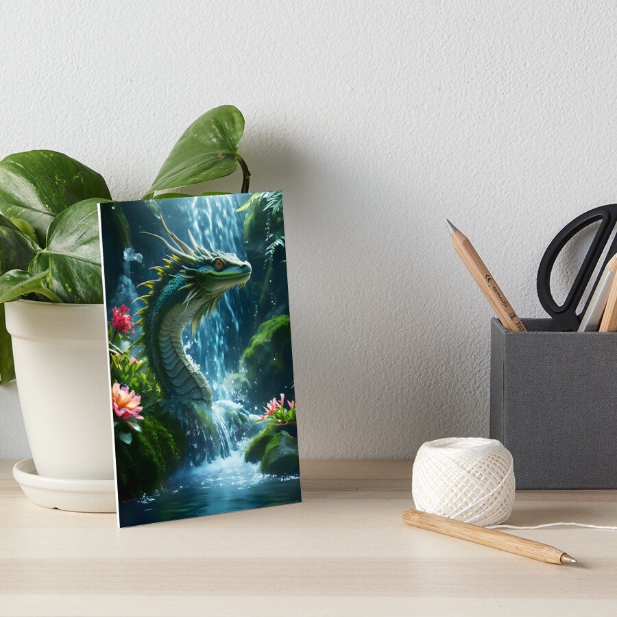 Dragon Water Art Board Print