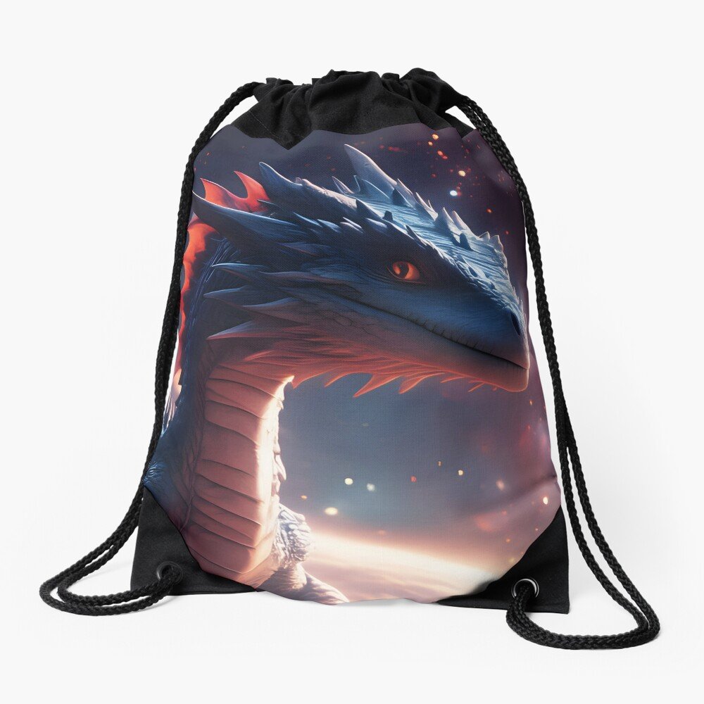 Dragon in Space - Drawstring Bag